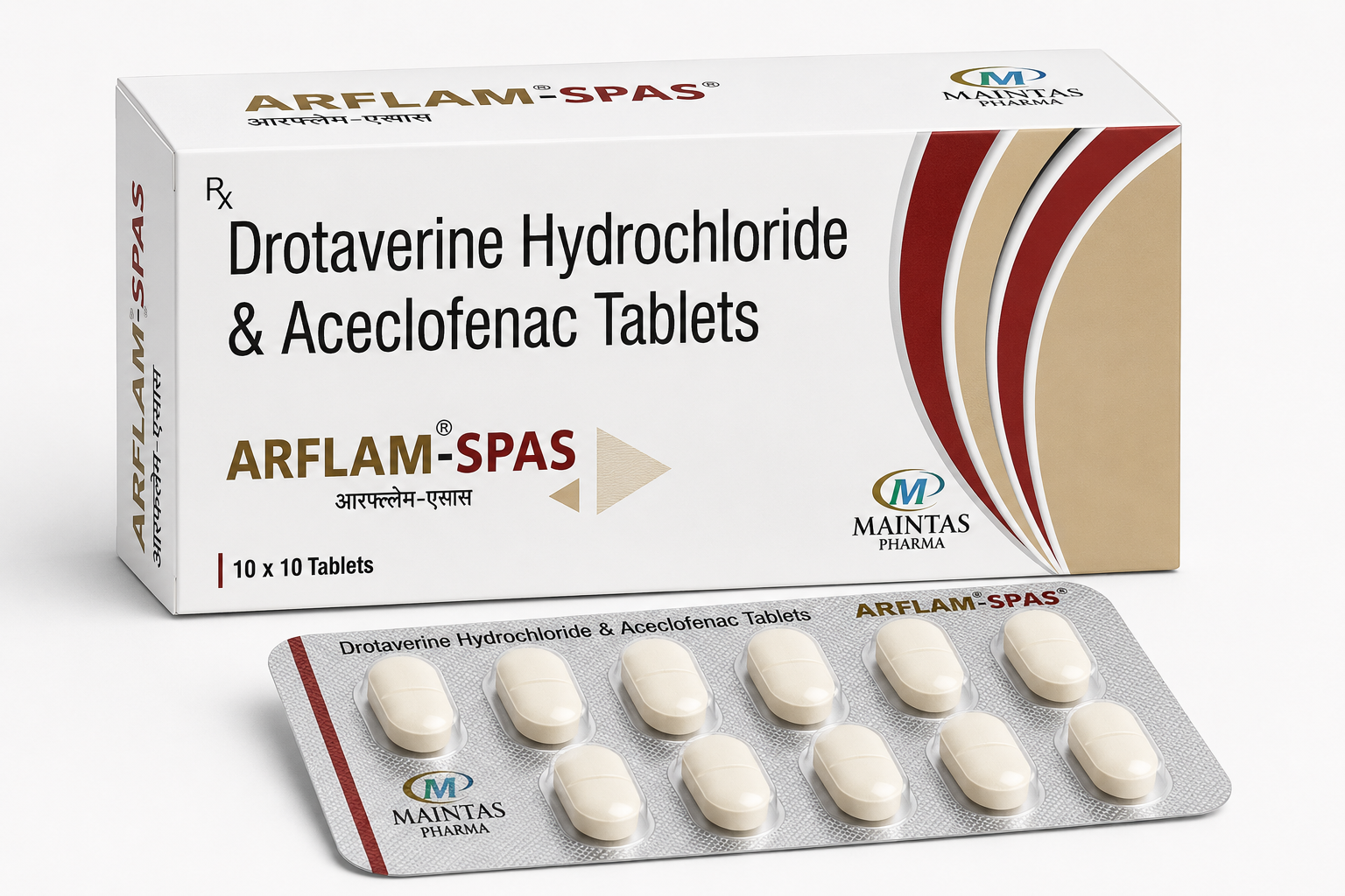 ARFLAM-SPAS Tablets (Drotaverine Hydrochloride & Aceclofenac Tablets)
